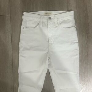 Madewell 11” High Rise White Jeans